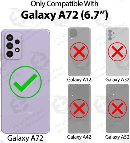 قاب ژله ای شفاف کپسول دار و محافظ لنزدار Samsung Galaxy A72