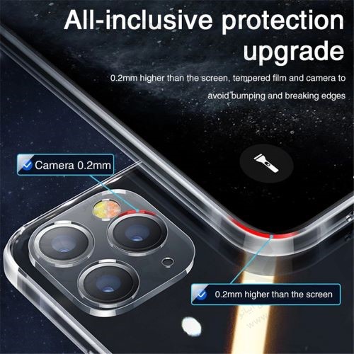 کاور پشت کریستالی دور ژله‌ای محافظ لنزدار iPhone 13 Pro
