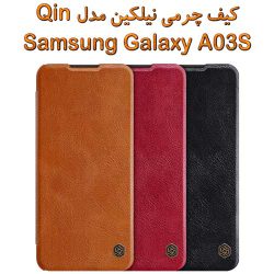 کیف چرمی نیلکین Samsung Galaxy A03s مدل Qin
