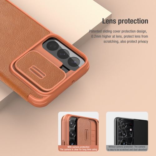 کیف چرمی محافظ لنزدار نیلکین سامسونگ Galaxy S22 مدل Qin Pro (2)