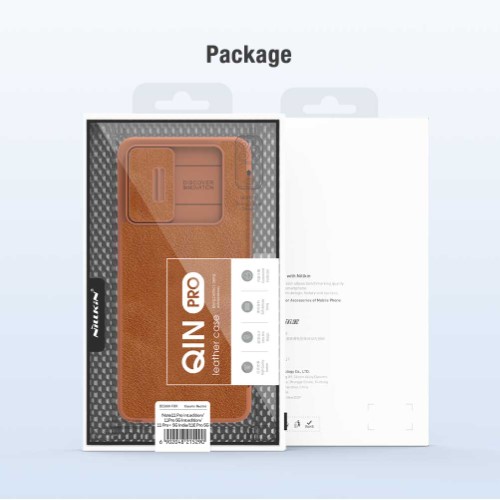 کیف چرمی محافظ لنزدار نیلکین شیائومی Redmi Note 11 Pro Plus 5G مدل Qin Pro (1)