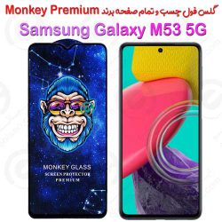 گلس تمام صفحه سامسونگ Galaxy M53 5G مدل Monkey Premium
