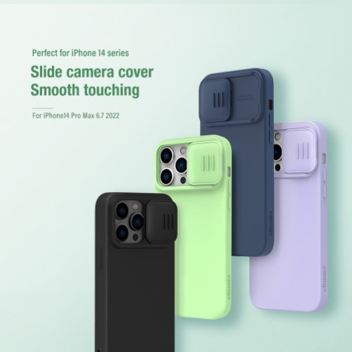 کاور سیلیکونی نیلکین iPhone 14 Pro Max مدل CamShield Silky