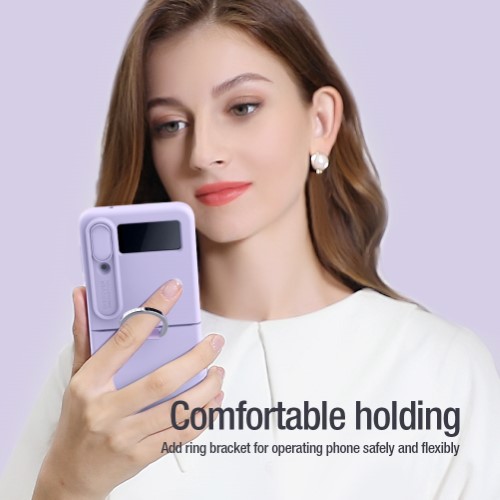 کاور سیلیکونی نیلکین سامسونگ Galaxy Z Flip 4 5G مدل CamShield Silky (1)