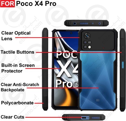 بک کاور هیبریدی Xiaomi Poco X4 Pro 5G مدل iPAKY