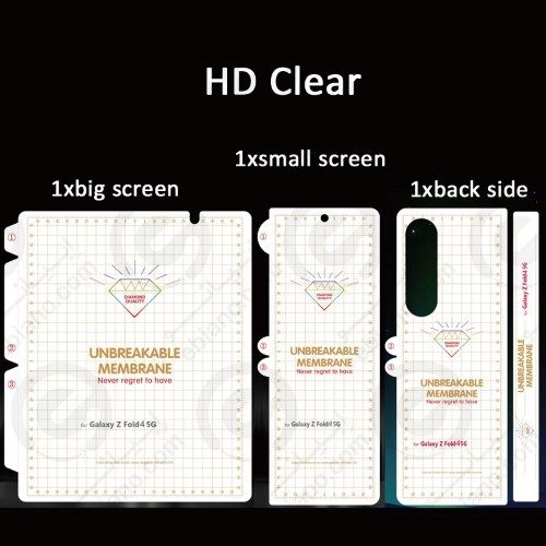 برچسب نانو محافظ دو صفحه شفاف Samsung Galaxy Z Fold 4 به همراه محافظ پشت