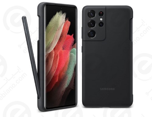 قاب سیلیکونی محافظ لنزدار اصلی Samsung Galaxy S21 Ultra همراه با قلم (1)
