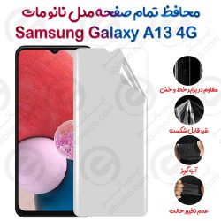 محافظ تمام صفحه Samsung Galaxy A13 4G مدل نانو مات