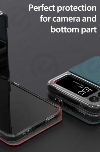 قاب جاکارتی دار چرمی Samsung Galaxy Z Flip 4 5G مدل MUSTANG DIARY (1)