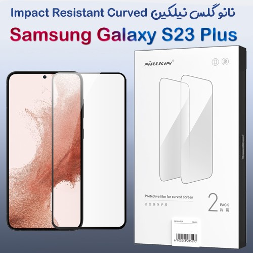 نانو برچسب منحنی نیلکین Samsung Galaxy S23 Plus مدل Impact Resistant Curved ( پک 2 عددی )
