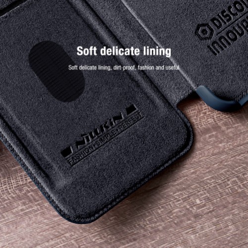کیف چرمی محافظ لنزدار نیلکین Samsung Galaxy S23 Plus مدل Qin Pro (1)