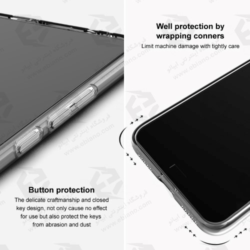 کاور پشت کریستالی دور ژله‌ای محافظ لنزدار Samsung Galaxy A23 4G