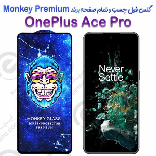 گلس تمام صفحه وان پلاس OnePlus Ace Pro مدل Monkey Premium