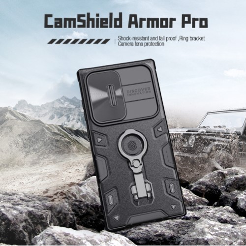 گارد ضد ضربه رینگ استندی نیلکین Samsung Galaxy S23 Ultra مدل CamShield Armor Pro ( (3)