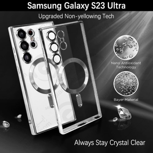 قاب ژله ای و محافظ لنزدار سامسونگ Galaxy S23 Ultra مدل مگ سیف دار