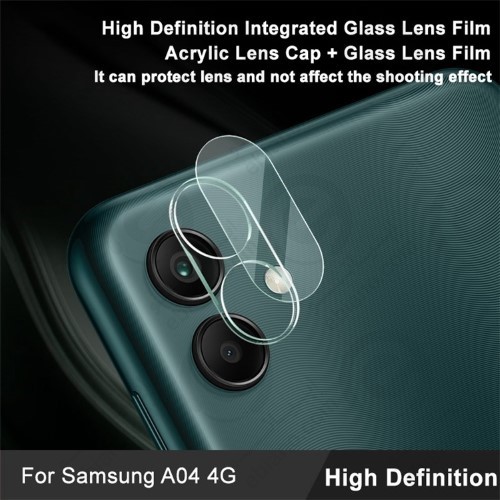 محافظ لنز 3D فول Samsung Galaxy A04e مدل شیشه‌ای شفاف