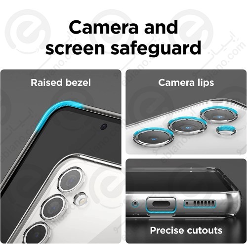 کاور پشت کریستالی دور ژله‌ای محافظ لنزدار Samsung Galaxy A54 5G (1)