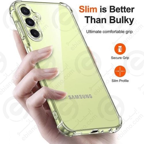 قاب ژله ای شفاف کپسول دار و محافظ لنزدار Samsung Galaxy A24 4G (1)