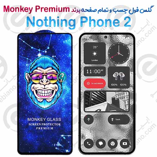گلس تمام صفحه ناتینگ فون Nothing Phone 2 مدل Monkey Premium