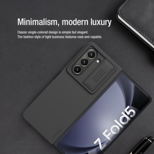کاور سیلیکونی نیلکین Samsung Galaxy Z Fold 5 مدل CamShield Silky (1)