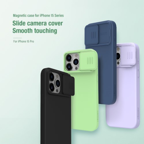 گارد سیلیکونی مگنتی نیلکین iPhone 15 Pro مدل CamShield Silky Magnetic (1)