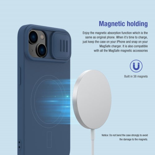 گارد سیلیکونی مگنتی نیلکین iPhone 15 مدل CamShield Silky Magnetic (1)
