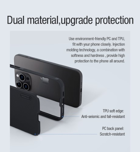 گارد مغناطیسی نیلکین iPhone 15 Pro مدل Frosted Shield Pro Magne (3)