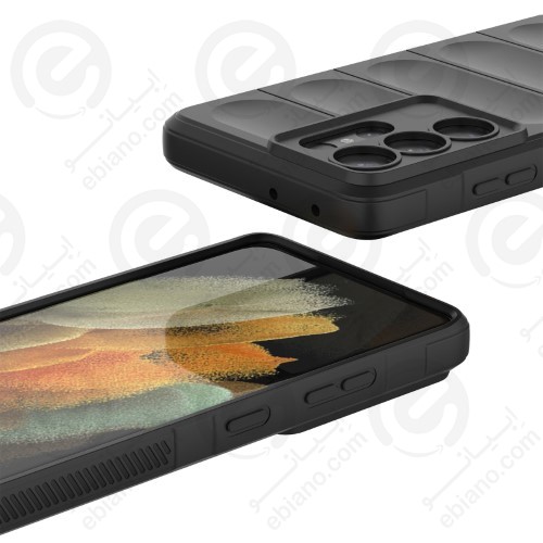 قاب سیلیکونی پافری محافظ لنزدار Samsung Galaxy S21 Ultra (1)