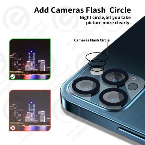 محافظ لنز 3D فول iPhone 15 Pro برند LITO