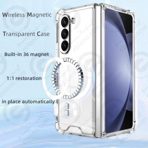 کاور پشت کریستالی شفاف مگنتی مگ سیف Samsung Galaxy Z Fold 5