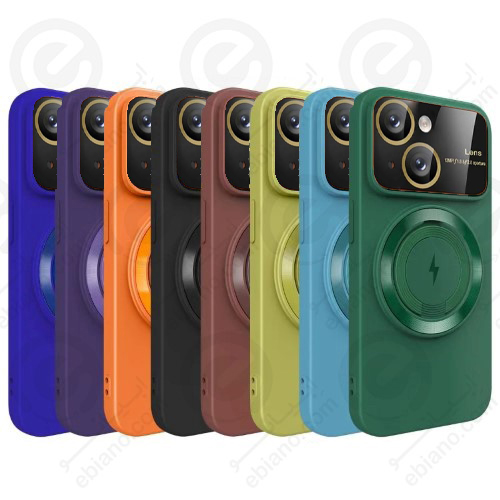 قاب استند مگنتی مگ سیف iPhone 15 مدل Lens Case