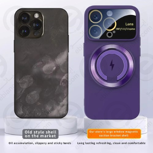 قاب استند مگنتی مگ سیف iPhone 14 مدل Lens Case