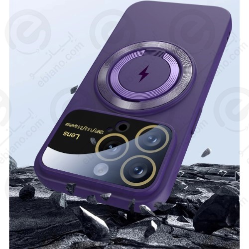 قاب استند مگنتی مگ سیف iPhone 15 مدل Lens Case