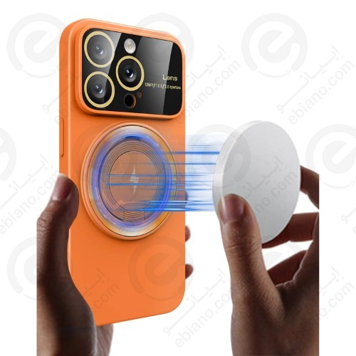 قاب استند مگنتی مگ سیف iPhone 15 Pro Max مدل Lens Case