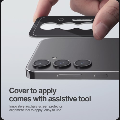 محافظ لنز رینگی فلزی Samsung Galaxy S24 همراه ابزار نصب برند نیلکین مدل CLR Film (1)