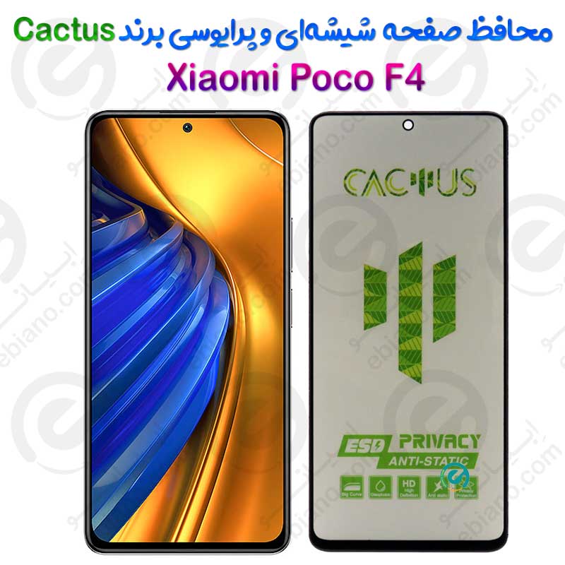 گلس حریم شخصی تمام صفحه Xiaomi Poco F4 برند Cactus