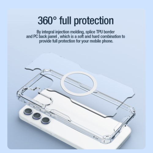 قاب ژله ای مغناطیسی نیلکین Samsung Galaxy A55 مدل Nature TPU Pro Magnetic (1)