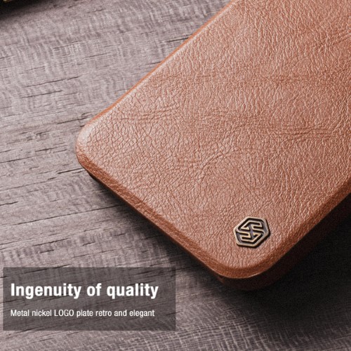 کیف چرمی محافظ لنزدار نیلکین Samsung Galaxy A55 مدل Qin Pro