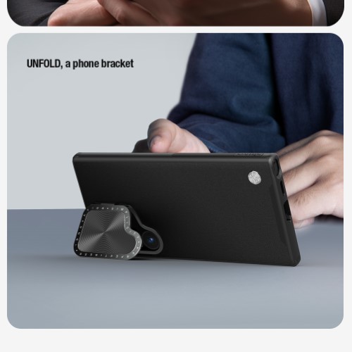 کاور چرمی کمرا استندی نیلکین Samsung Galaxy S24 Ultra مدل CamShield Prop Leather (1)