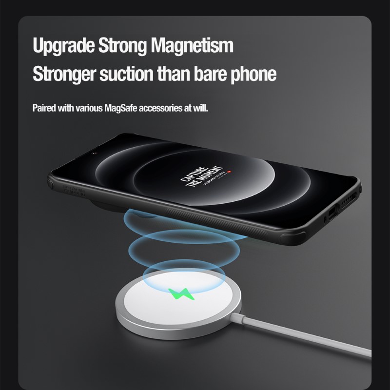 قاب محافظ مگنتی کمرا استندی نیلکین Xiaomi 14 Ultra مدل Textured Prop Magnetic