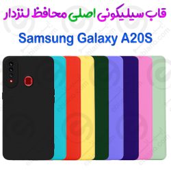 قاب سیلیکونی اصلی محافظ لنزدار Samsung Galaxy A20S